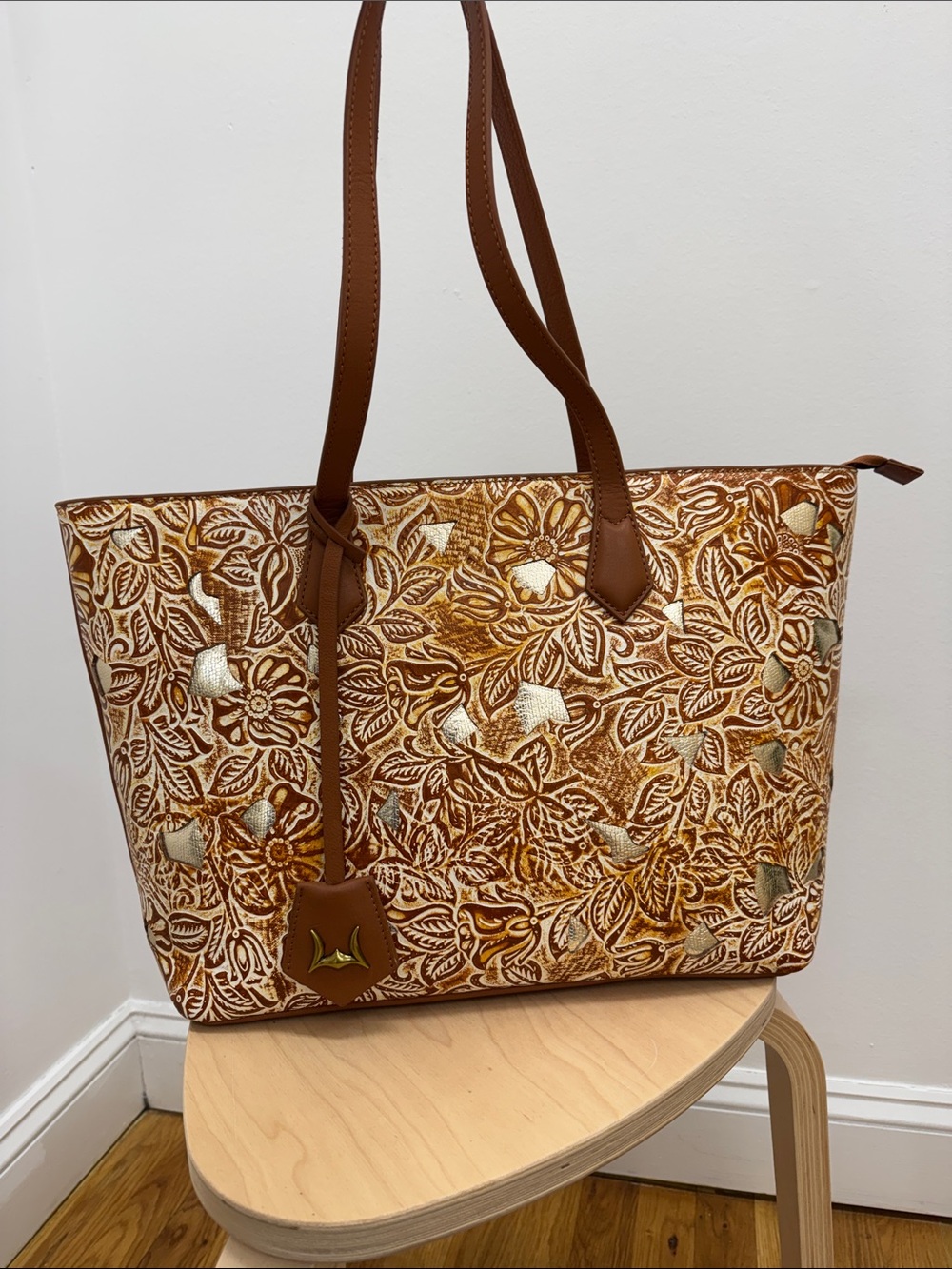 Hand-carved leather Loyal West bag